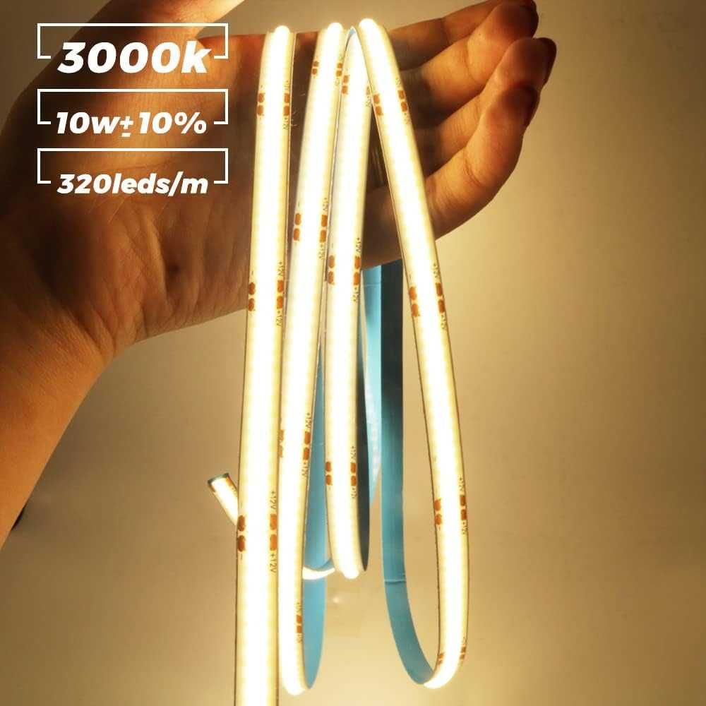 Arotelicht Taśma LED COB Ciepła biel 3000K 12V 5m