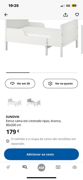 Cama extensível criança Ikea em ótimo estado