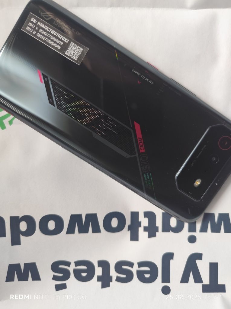 Asus  Rog 6 ,16 /512  nowy