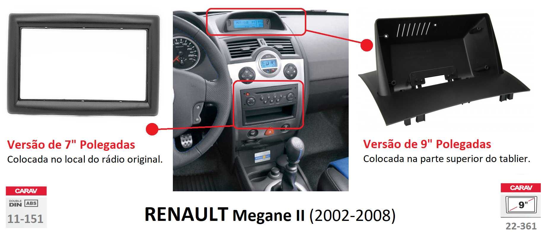 (NOVO) Rádio 2DIN • Renault Megane II (2) • Android [4+32GB] • GPS dCi