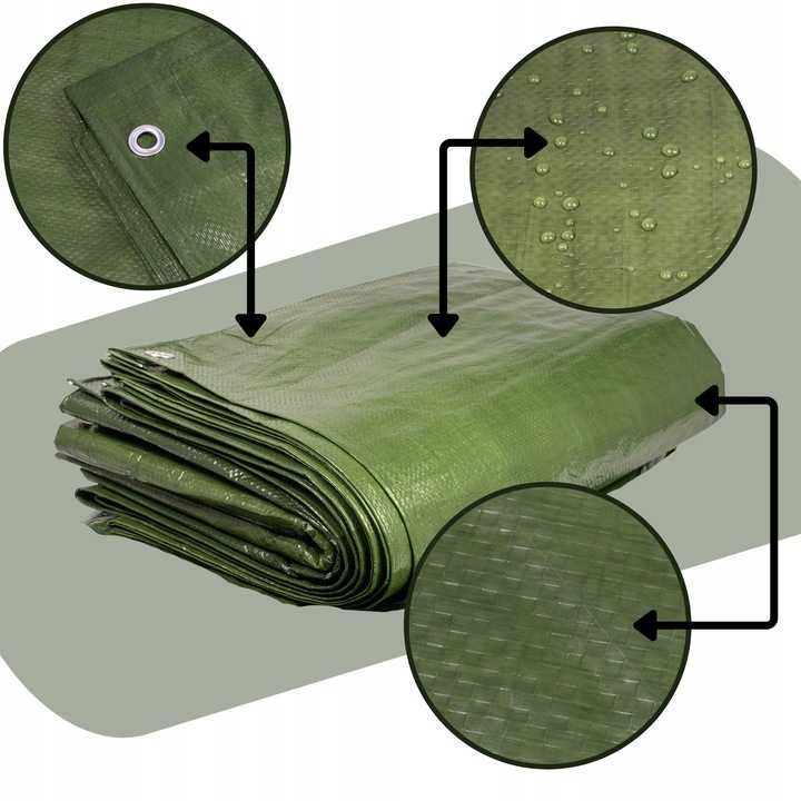 Plandeka zielona 8x12m mata super mocna mega gruba