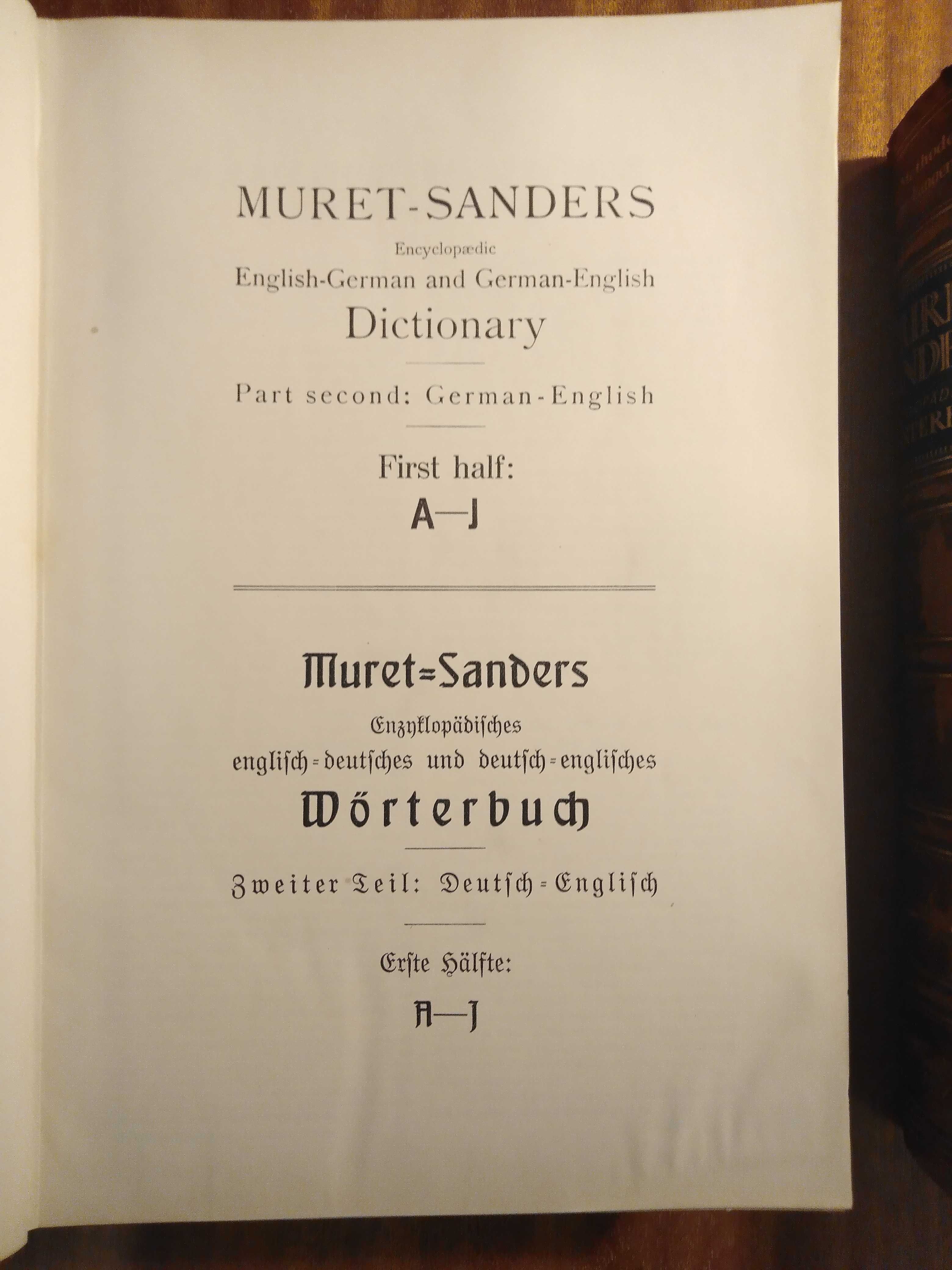 Muret-Sanders - niemiecko-angielski słownik encyklopedyczny - ok. 1910