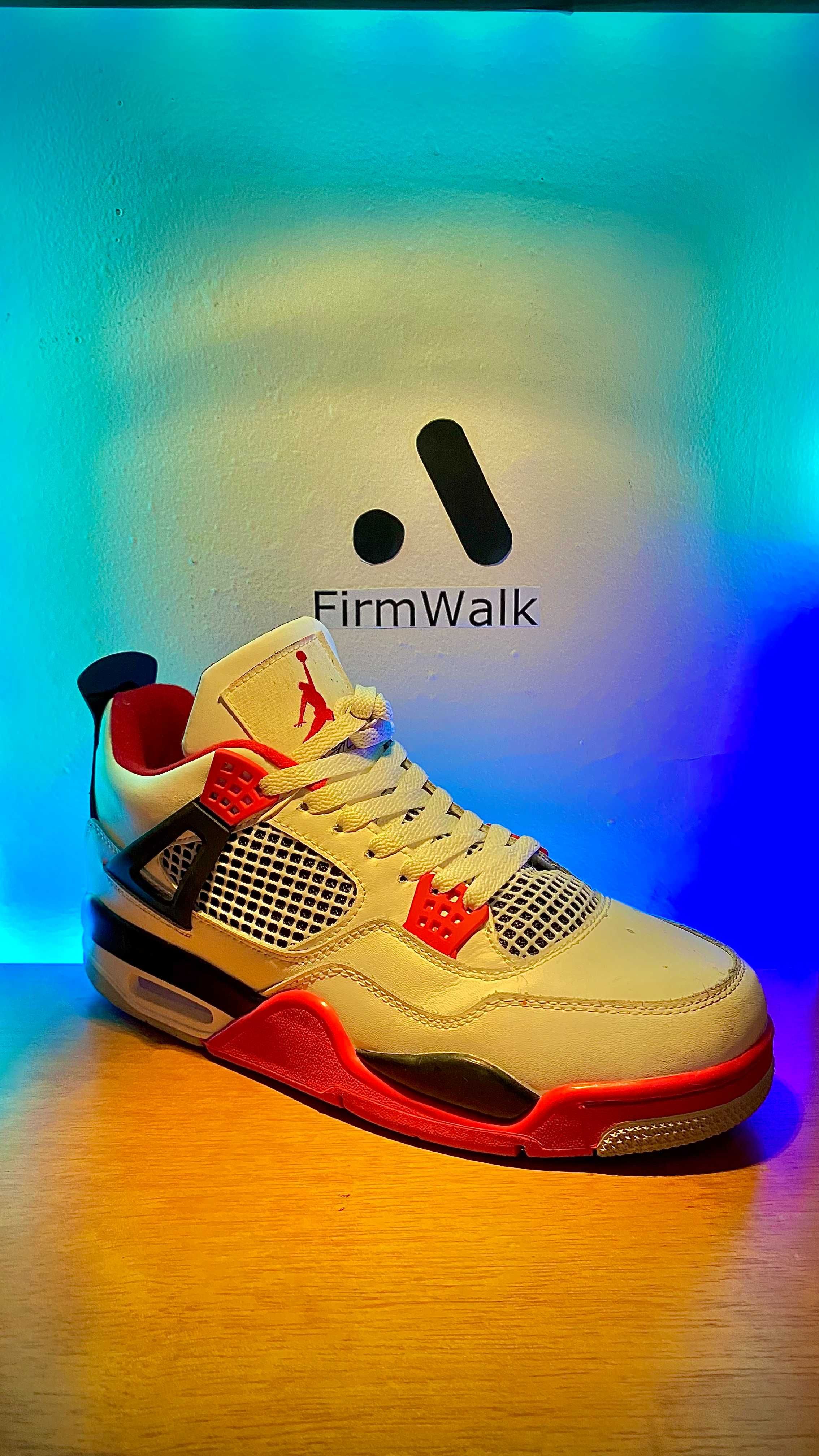 Nike Jordan 4 brancas e vermelhas