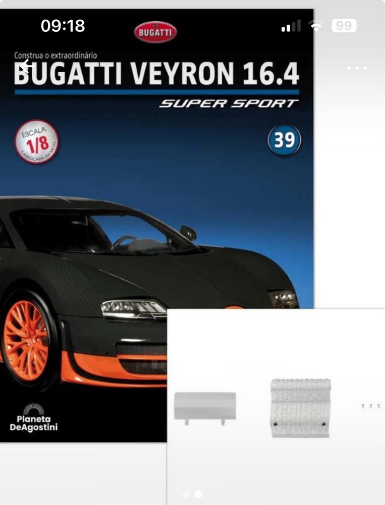 Peça e fasciculos Bugatti Beyron16.4 Grand Sport