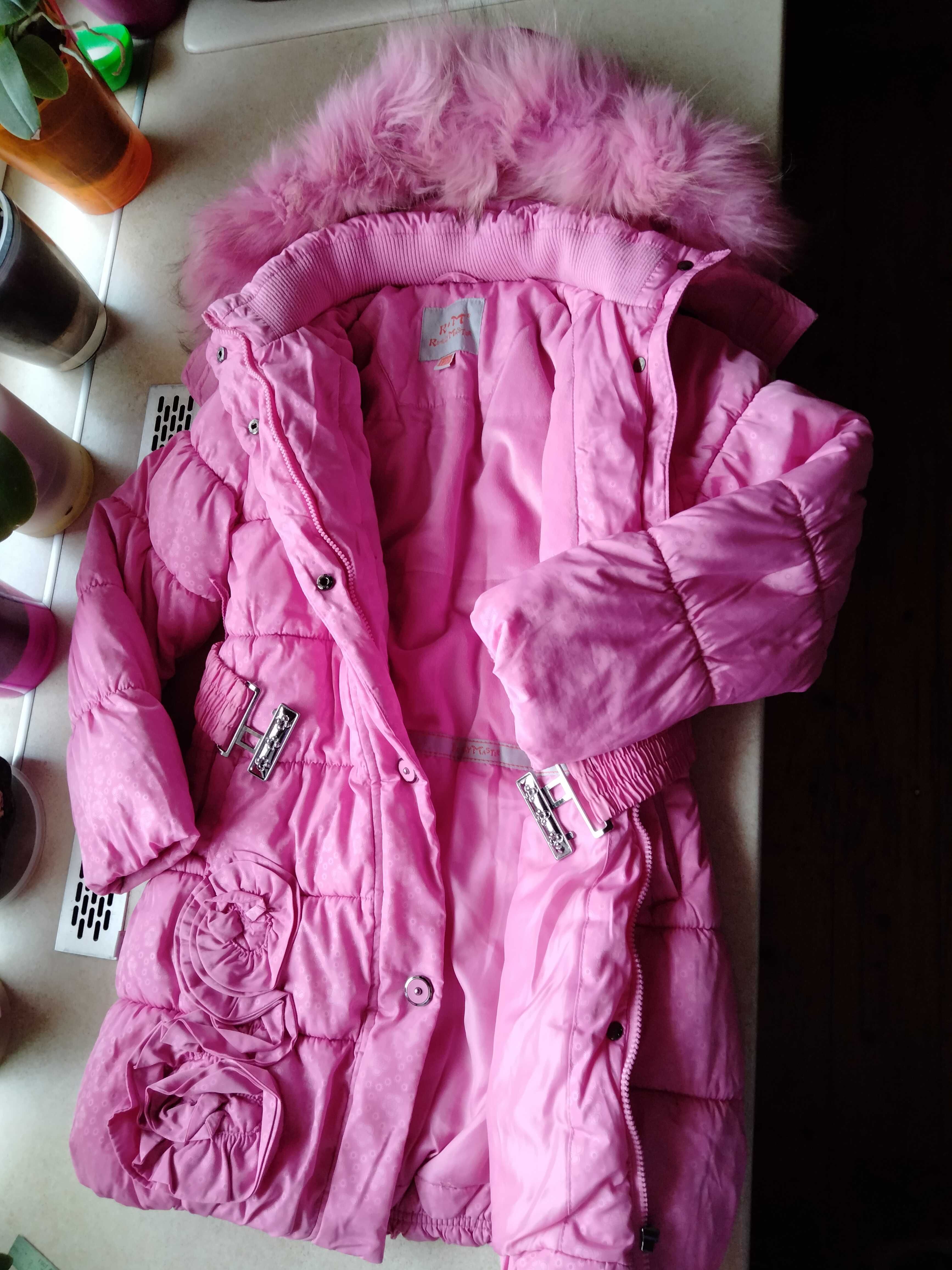 Куртка- пальто для дівчинки розмір 122