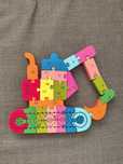 Puzzle koparka drewniane 3d mocne kolorowe solidne alfabet numerki