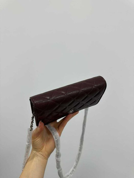 Сумка клатч Chanel Caviar Wallet Burgundy
