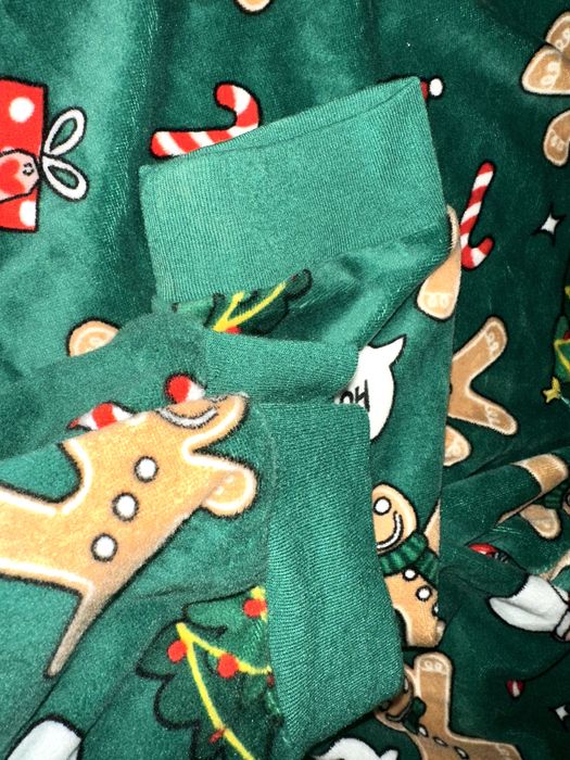 Primark piżamka welurowa zielona S