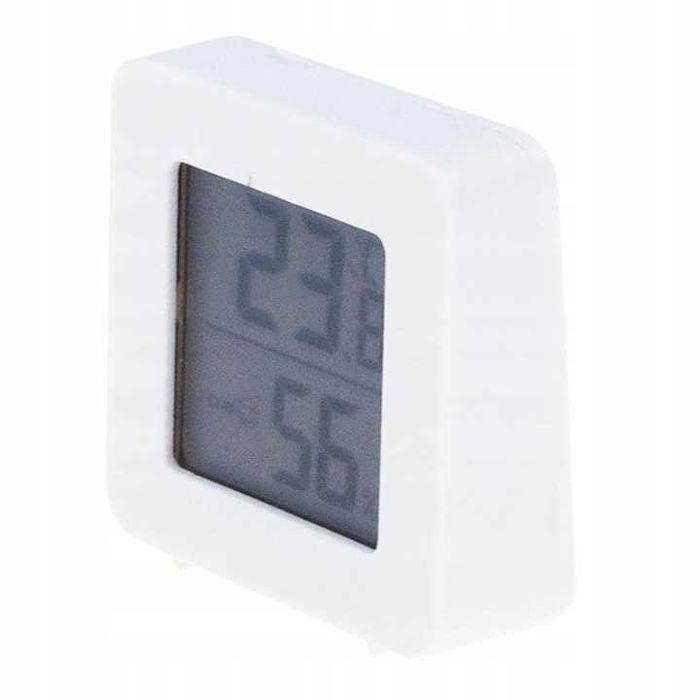 Termometr cyfrowy pokojowy higrometr LCD z buźką elektroniczny biały