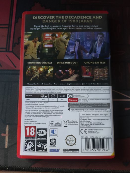 Yakuza 0 Director's Cut Switch 2