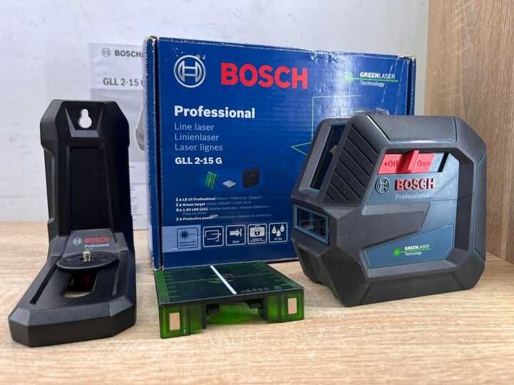 Laser krzyżowy BOSCH Professional GLL 2-15 G // zielony laser //