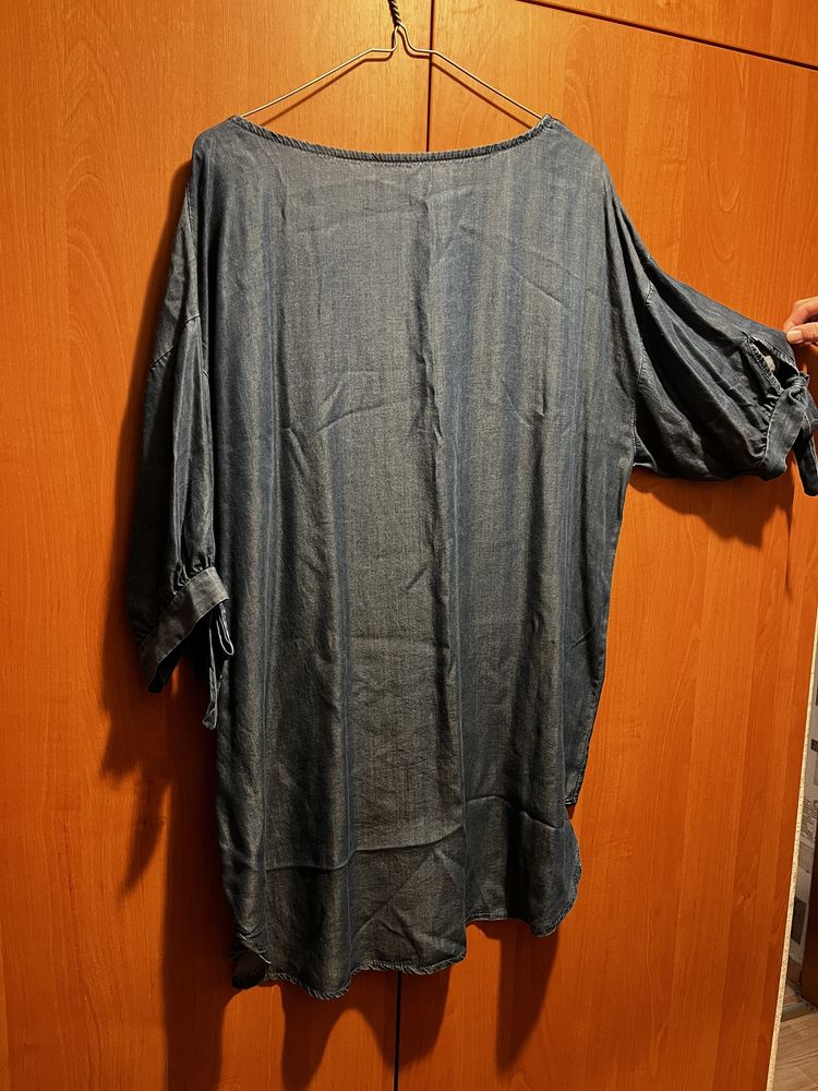 Tunika jeansowa z krótkim rękawem  XL