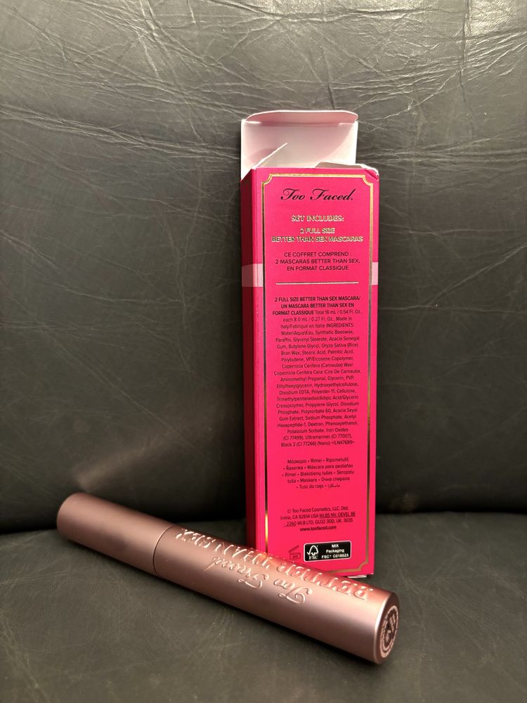 Too Faced tusz do rzes Better Than Sex czarny 8ml pełnowymiarowy