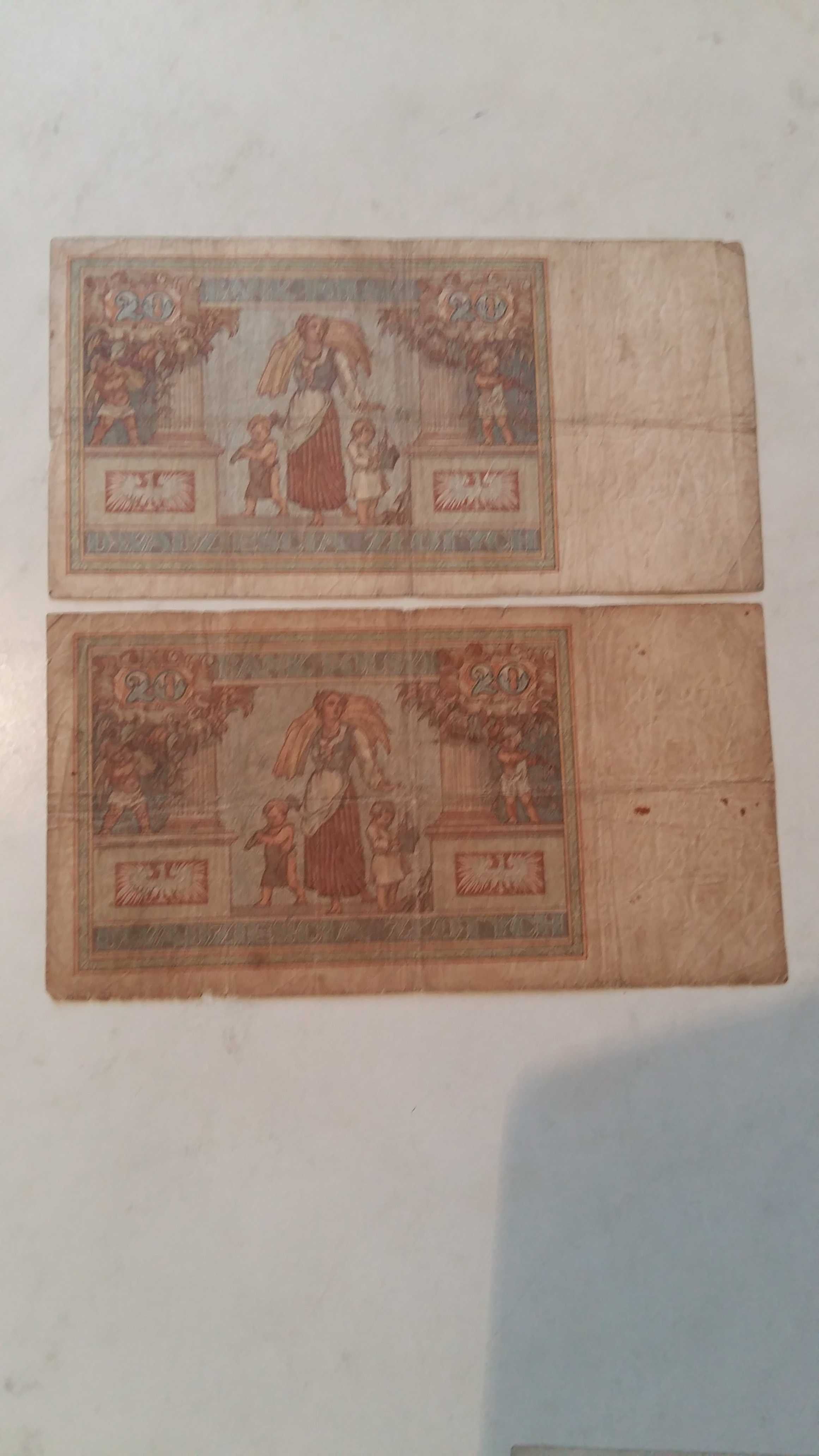 Banknoty obiegowe polskie 6 sztuk.
