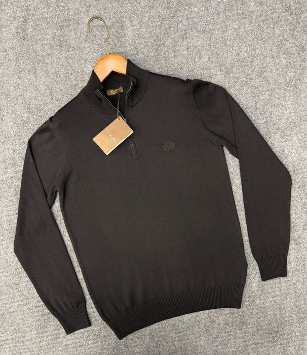 BRAND Чоловічий напівгольф Loro Piana М,L,XL,2XL,3XL беж/чорний КИЇВ