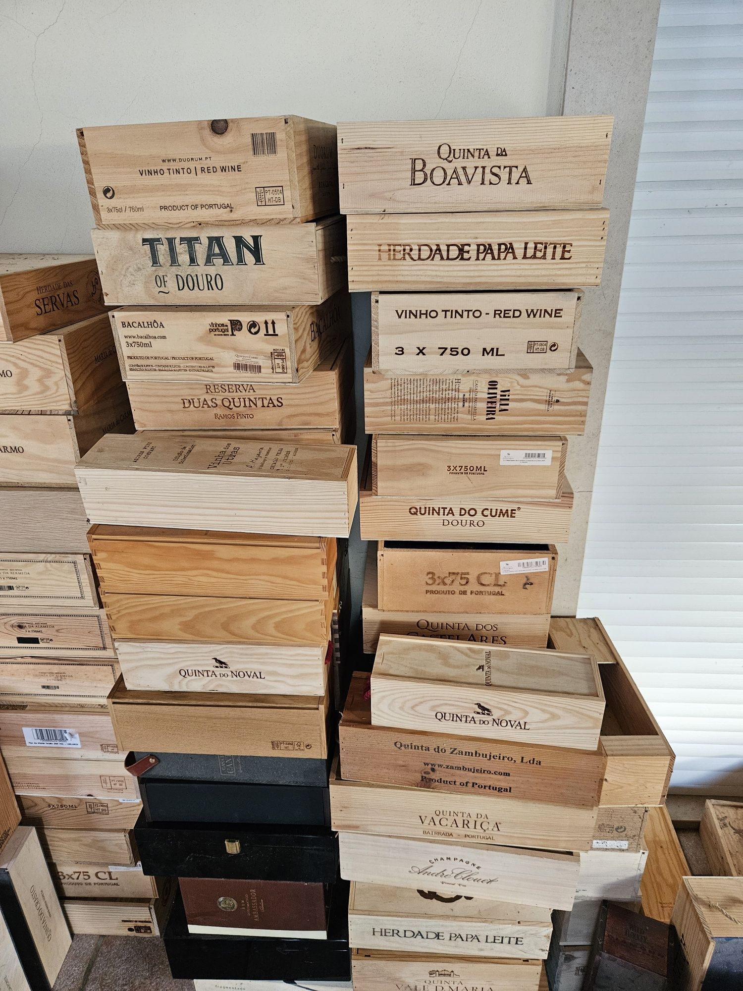Caixas de vinho para decoração
