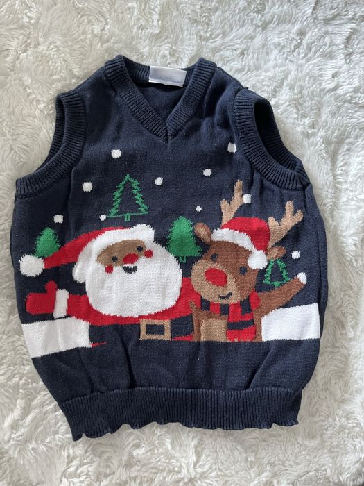 Kamizelka świąteczna sweterkowa 80