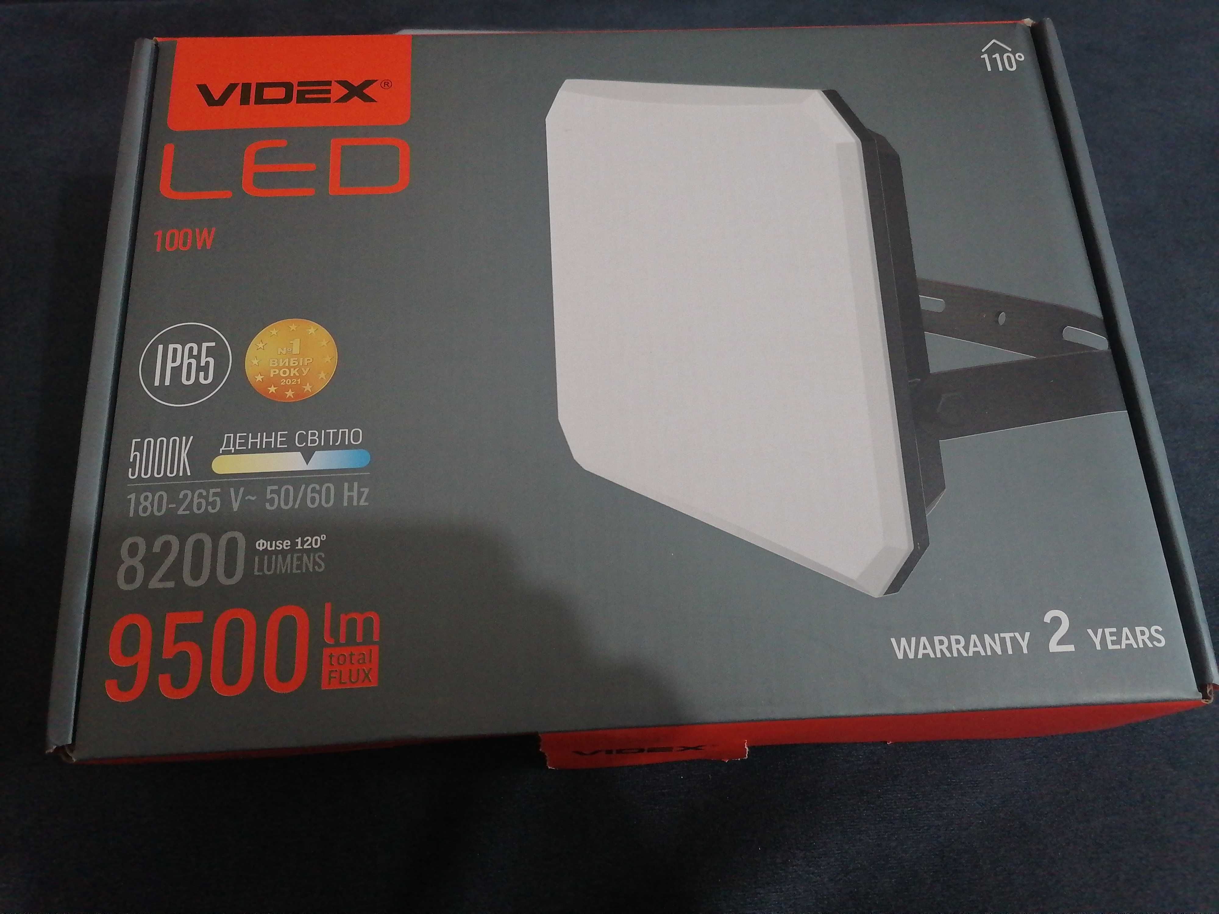 LED прожектор VIDEX   f3 100w 5000k 220v  black