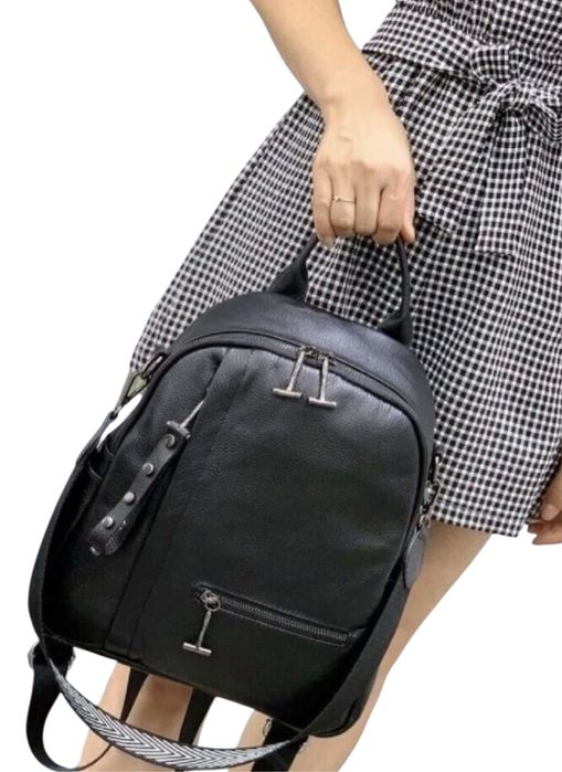 Шкіряний жіночий рюкзак-сумка, Кожаный женский рюкзак