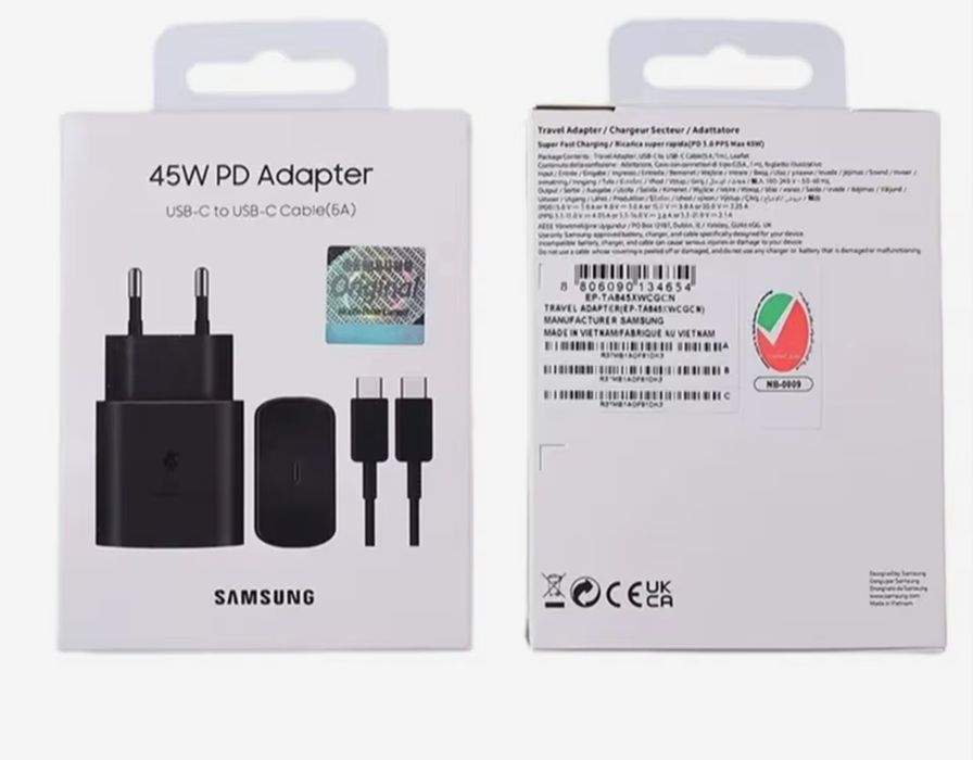 Акция! Зарядное устройство Samsung 45W,Вьетнам