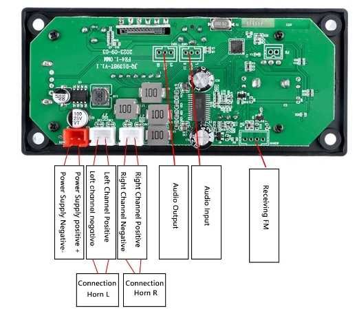 Bluetooth 5,0 FM mp3-плеєр модуль плата підсилювачем 2*40W