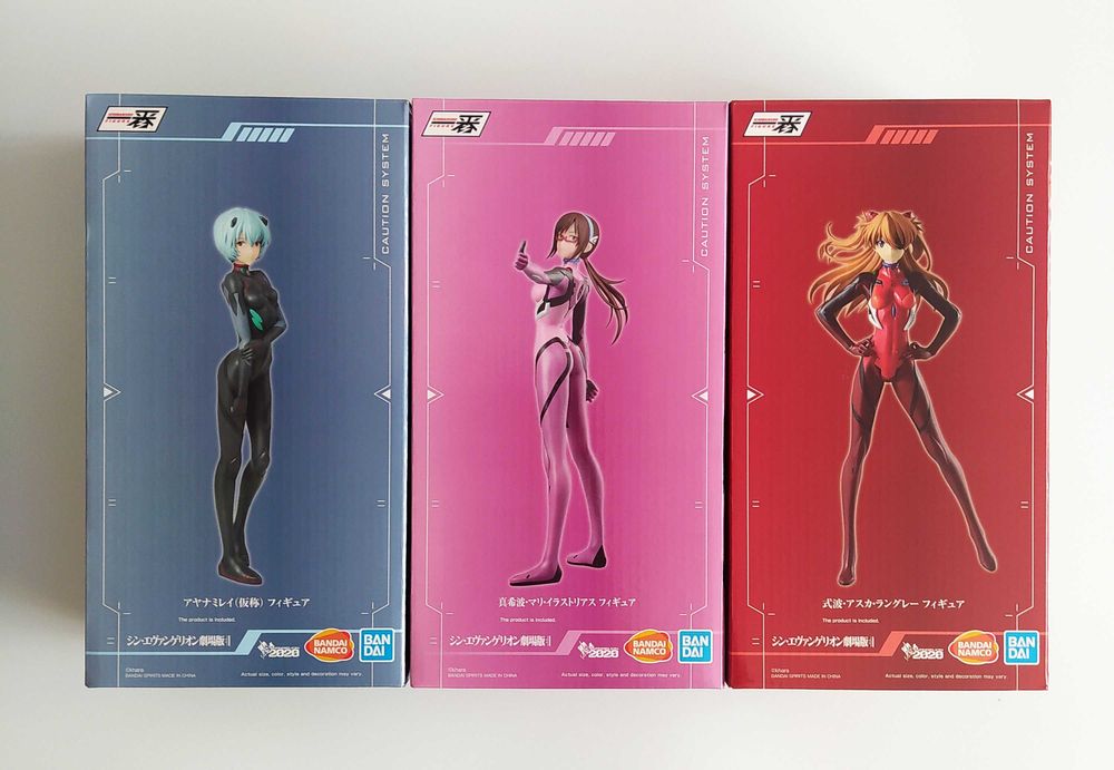 Figuras Bandai Evangelion Ichibansho Asuka, Mari, Rei