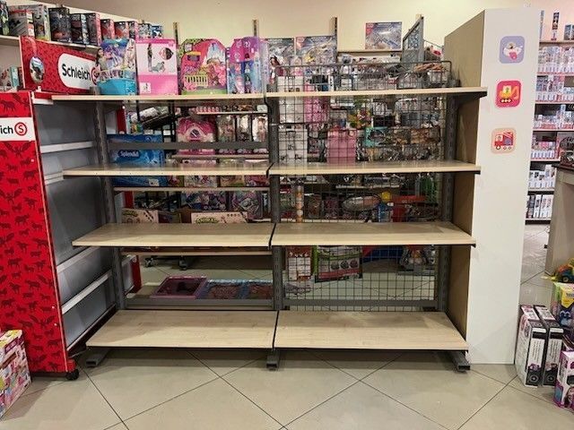 Regały sklepowe modułowe nogi plus półki meblowe