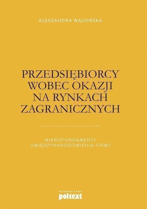 Przedsiębiorcy Wobec Okazji Na Rynkach...