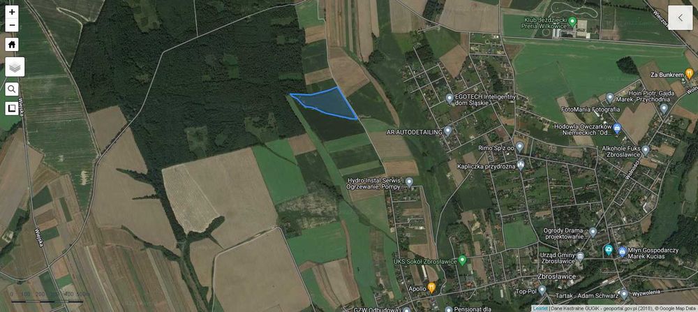 Zbrosławice działka rolna 3014 m2