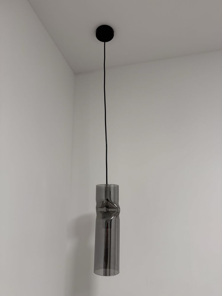 Lampa sufitowa wisząca szklana przezroczysta