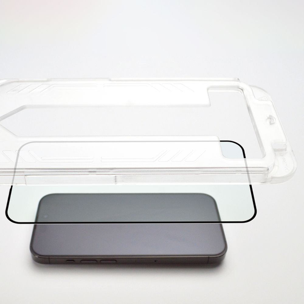 Szkło hartowane 9H z ramką montażową do iPhone 14 Pro Max Premium