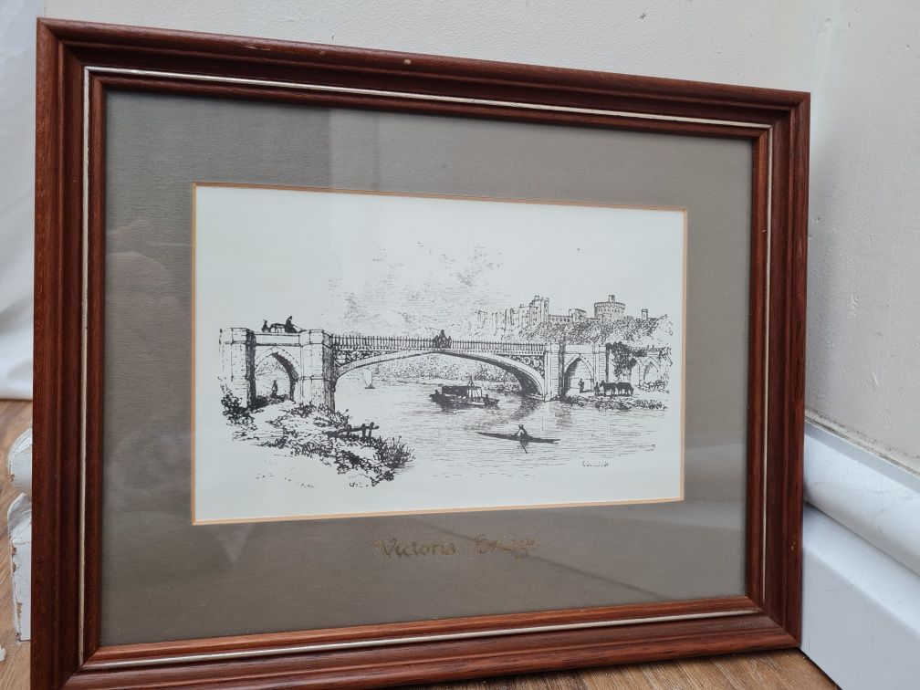 Victoria  Bridge Англия 1929 фото в рамке винтажная