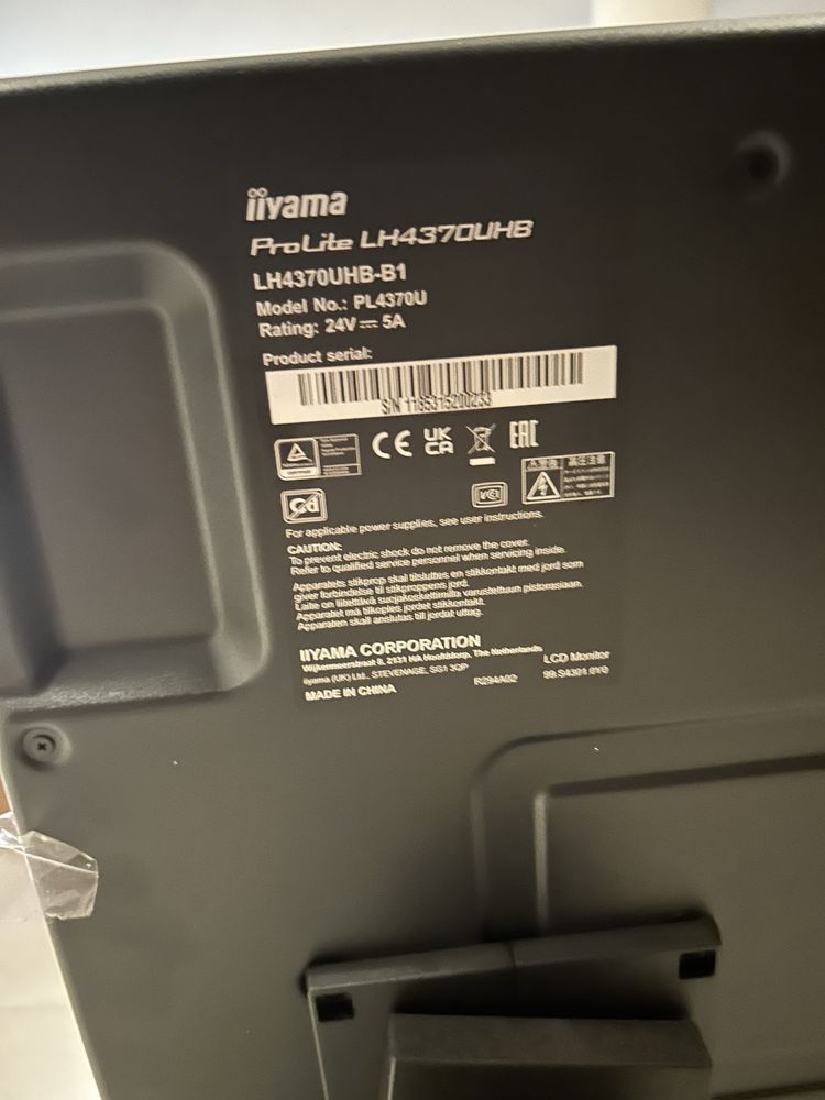 Nowy Monitor iiyama ProLite LH4370UHB-B1