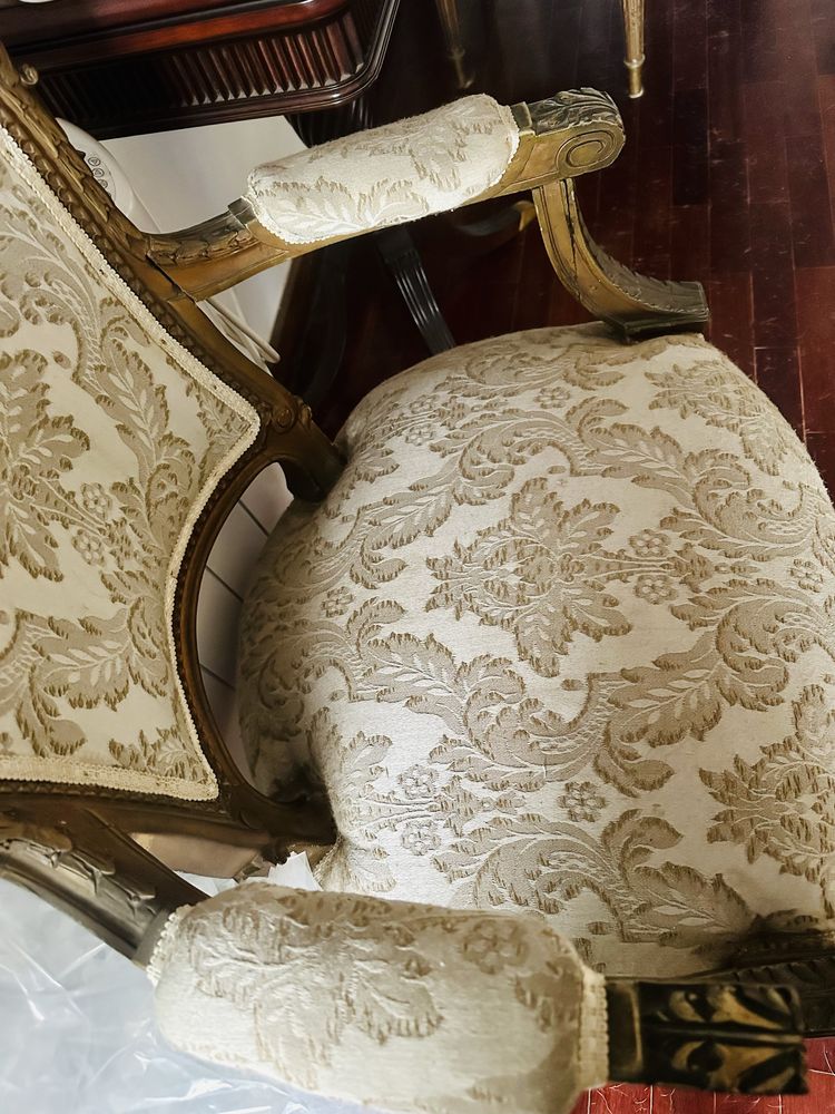Conjunto de Canapé com dois cadeirões Luís XV