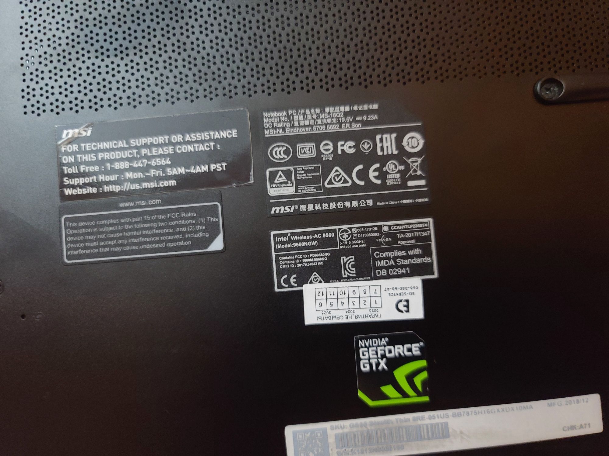 Ігровий ноутбук MSI GS65 144 Hz i7 GTX 1060 RAM 16 SSD 256 игровой ноу