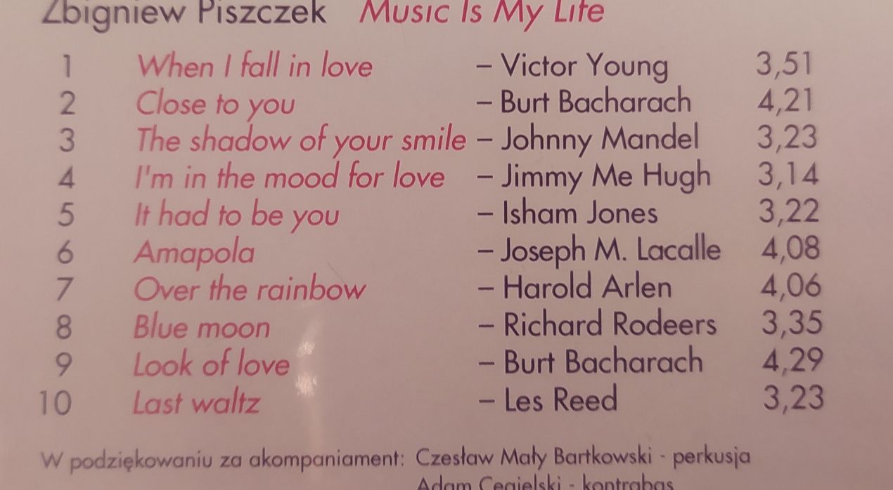 Zbigniew Piszczek - Music Is My Life - cd