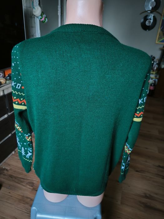 Numskull Street Fighter Christmas Sweater Royal zielony KO L RRP €40