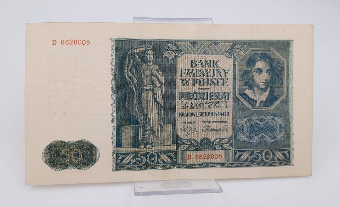 Stary Banknot kolekcjonerski Polska 50 zł 1941