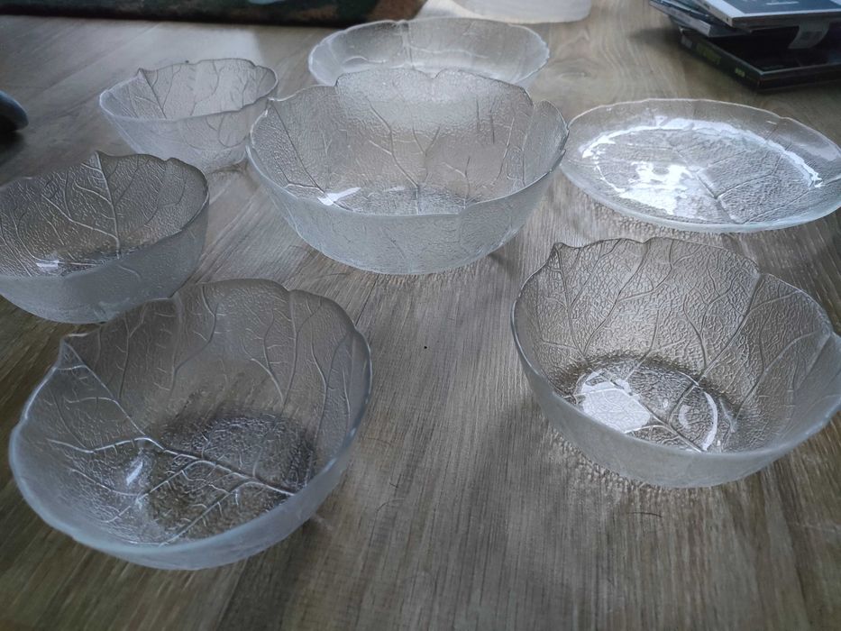 Zestaw vintage Arcoroc Aspen seria liść