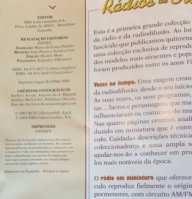 Rádios de Outrora