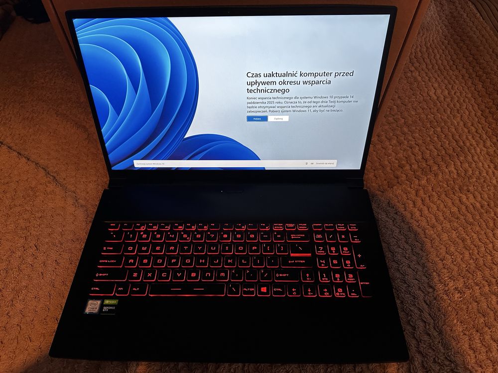 MSI GF75 17”|i-5-9300H|RTX1650|SSD 256GB|WINDOWS 10|NOWA BATERIA