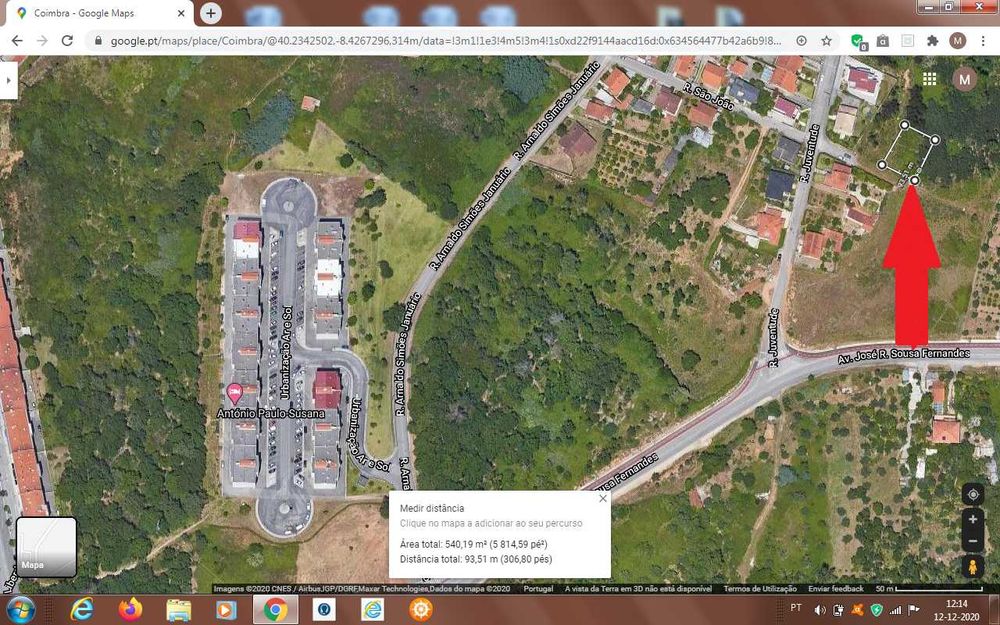 Lote de 540 m2 para construção