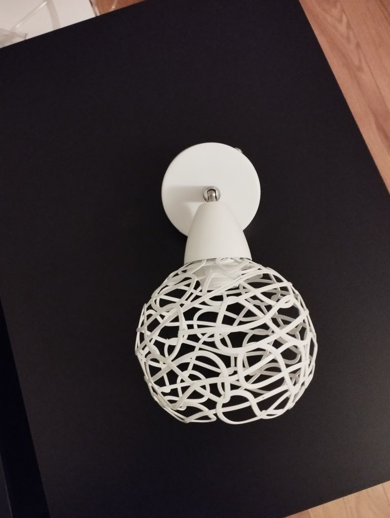 Lampa ażurowa pojedyncza 2 sztuki BIALE