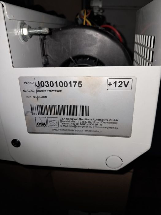 Кліматична установка “CSA ClimaVan Solution Automotive”