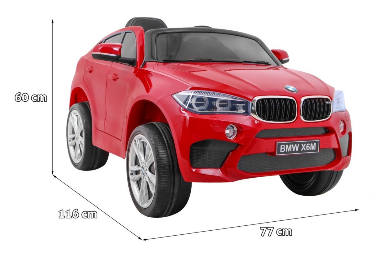 Auto pojazd samochód na akumulator dla dzieci BMW X6M Lakier Czerwony