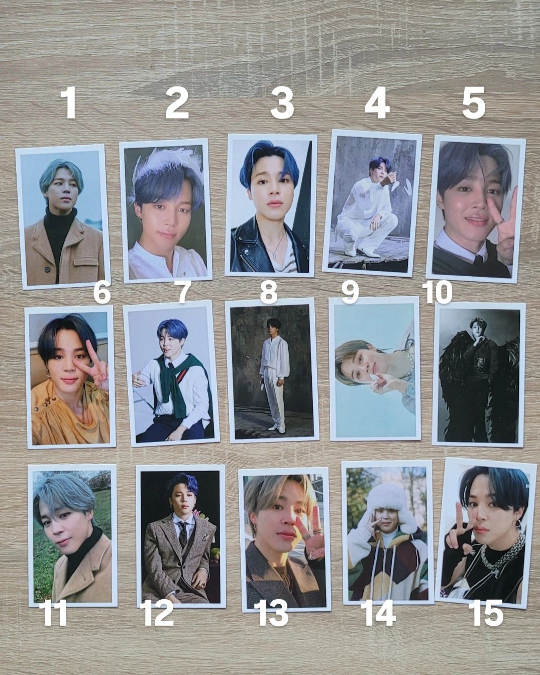 15 kart Jimin BTS