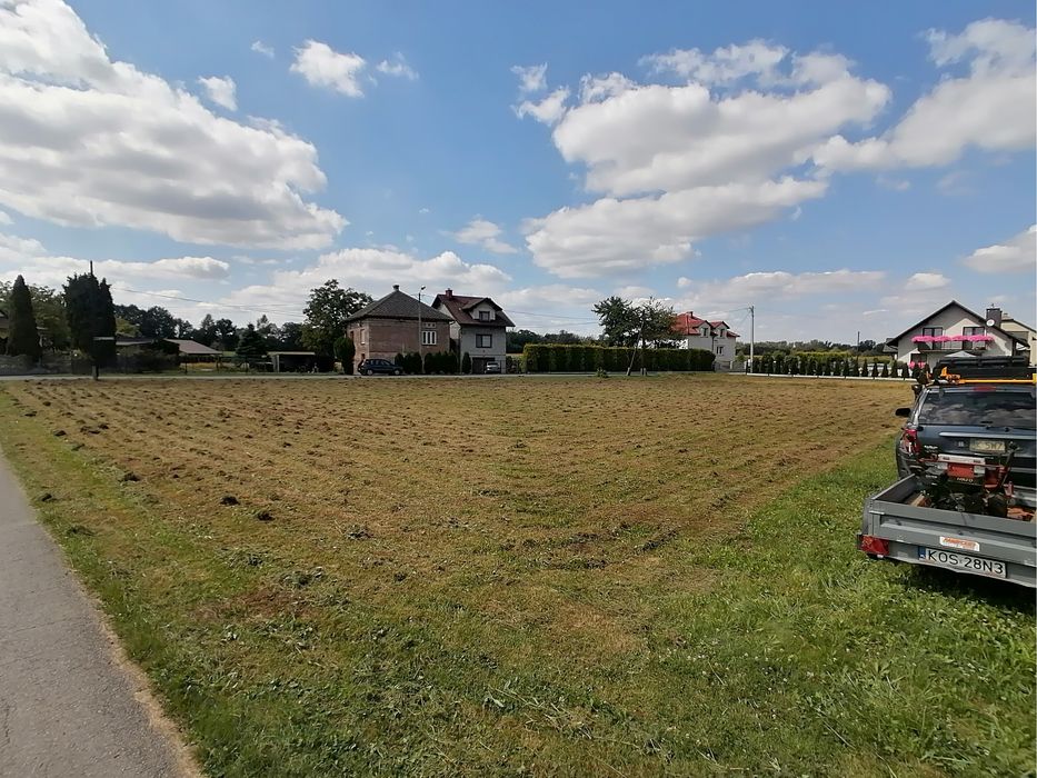 Koszenie kosiarką bijakową, traktorkiem, mulczowanie