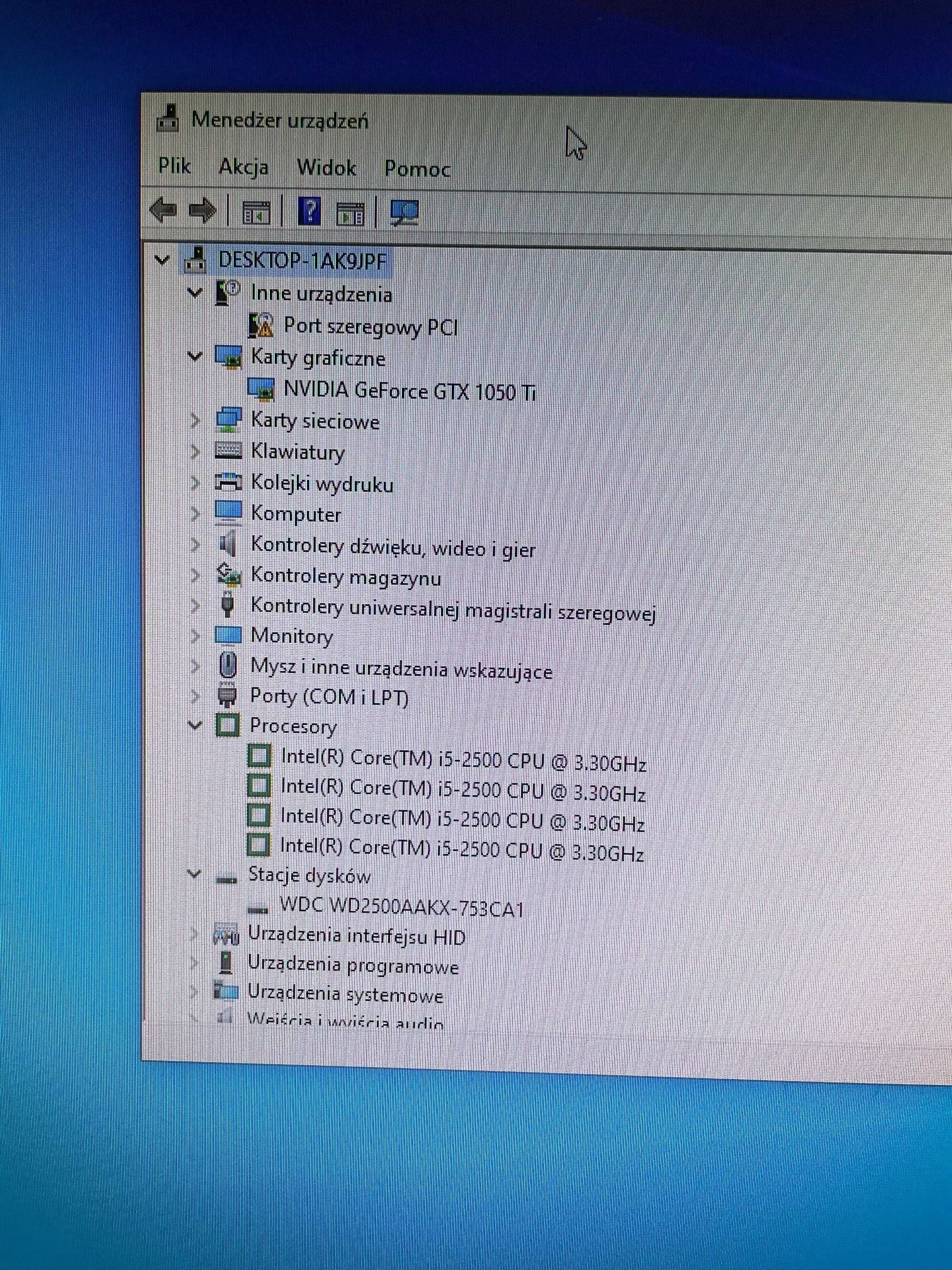 Komputer stacjonarny Intel Core i5-2500 | GTX 1050 ti | 8GB RAM