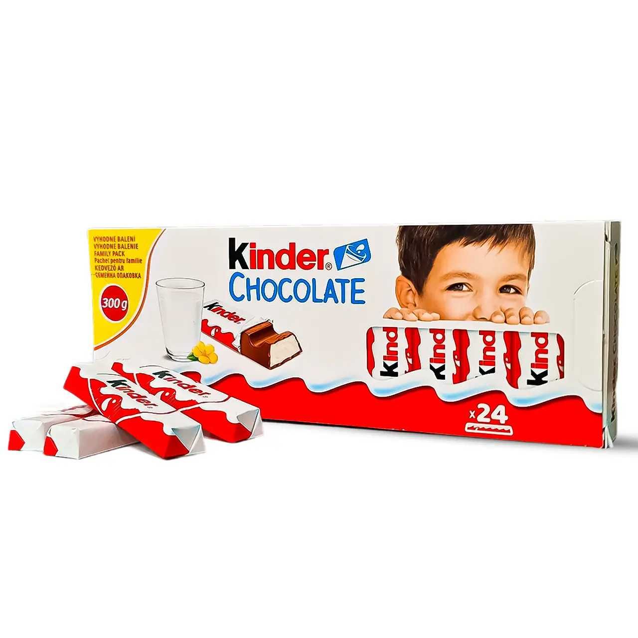 Киндер Шоколад Шоколадные батончики Kinder упаковка 300 гр 24 шт