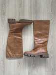 Botas cano alto camel zara track sole